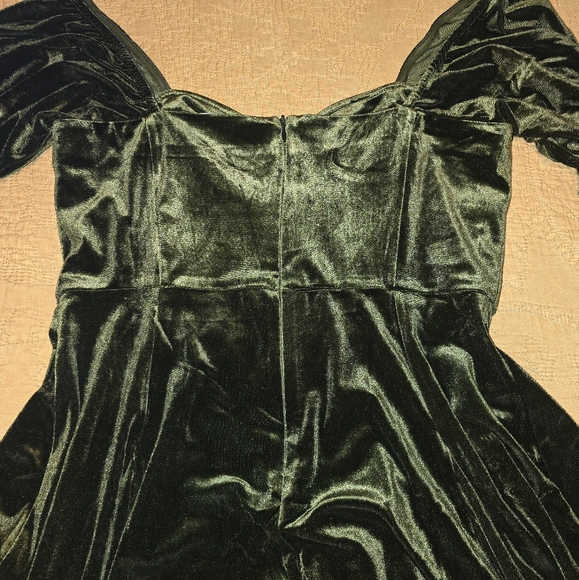 Disturbia Green velvet verdant corset mini dress - Picture 6 of 7